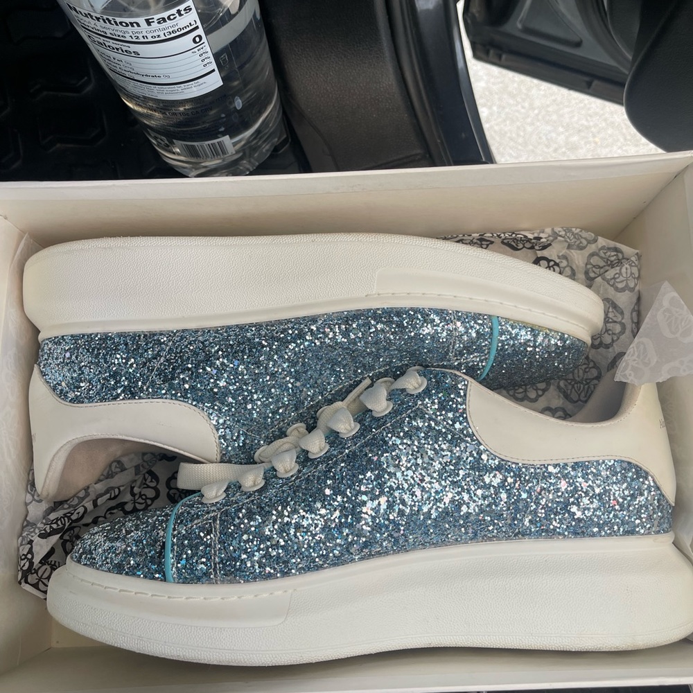 Alexander McQueen Oversized Sneaker Glitter Blue